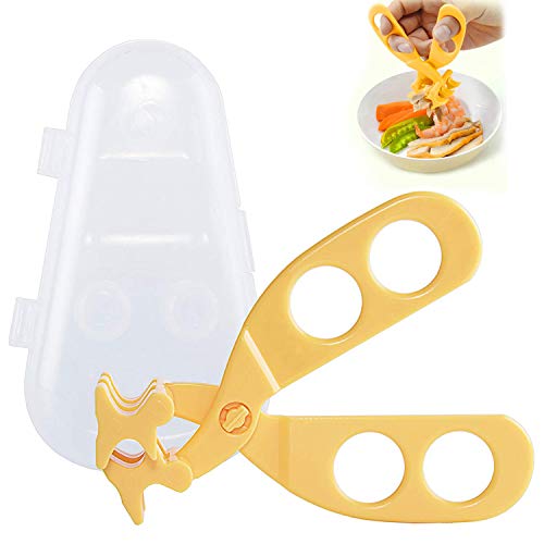 OBloved Baby Food Scissor Cutter, Multifunction Masher Grinder Chopper Crusher, Home and Kitchen Food Slicer Shears, Safe Feeding Tool with Travel Storage Case, Perfect for Babies & Toddlers