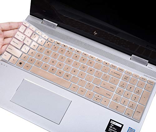 Keyboard Cover for 17.3" Envy 17M 17z 17-by 17-bs by1053dx, 15.6 HP Pavilion x360, HP Envy X360 15M-BP012DX BP111DX BQ021DX, HP 15-dy 15-dw 15-bw 15-bs 15-cb 15-cc 15-cd 15-cs 15-da 15-ef, Gold