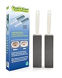 Comfun Pumice Stone Toilet Brush for Cleaning Toilet Bowl with Handle, Pumice Stick for Toilet Cleaning, 2 Pack