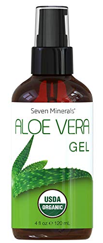 USDA Organic Aloe Vera Gel – No Preservatives, No Alcohol – From Freshly Cut USA Grown 100% Pure Aloe Vera - With No Harmful Ingredients – For Healthy Skin, Face & Hair