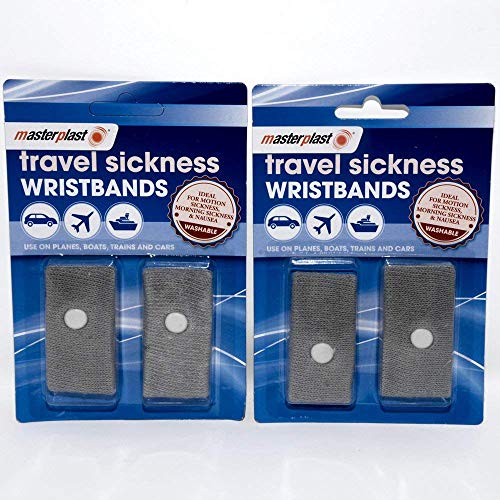 Bracelets contre le mal des transports Anti-nauséeIdéal pour les vacances et les voyages. Lot de 2, 4 au total.