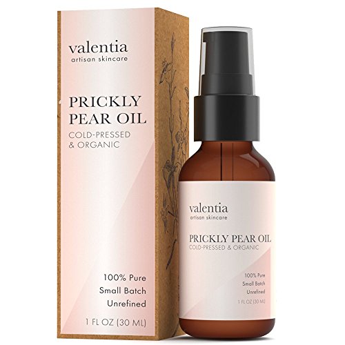 Valentia Prickly Pear Oil 1 Ounce Made in USA | Organic Cold Pressed Prickly Pear Cactus Oil Anti Aging for Face & Body |100 % Pure Prickly Pear extract for Skin & Nails