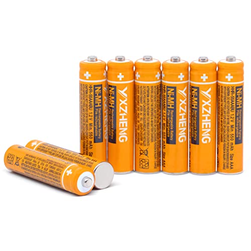 YXZHENG AAA Battery 8PCS 1.2V 550mAh Rechargeable NI-MH HHR-55AAABU Compatible with Panasonic Cordless Wireless Phone Telephone Handsets DECT 6.0 Recyclable 2000+ Times