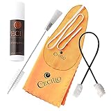 Cecilio Flute Care Kit - Complete Maintenance Kit, Includes Swabs, Grease, Polishing Cloth and Key Brush - Flute Cleaning Kit