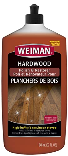 Weiman High-Traffic Hardwood Floor Polish & Restorer - Shines & Hides Scratch Marks 32 fl. oz