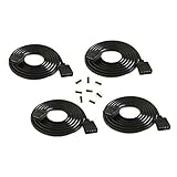 4 pcs/pack black 2M 6.56ft 4 Color RGB Extension Cable LED Strip Connector Extension Cable Cord Wire 4 Pin LED Connector for SMD 5050 3528 2835 RGB LED Light Strip ，rgb wire，rgb extension cable
