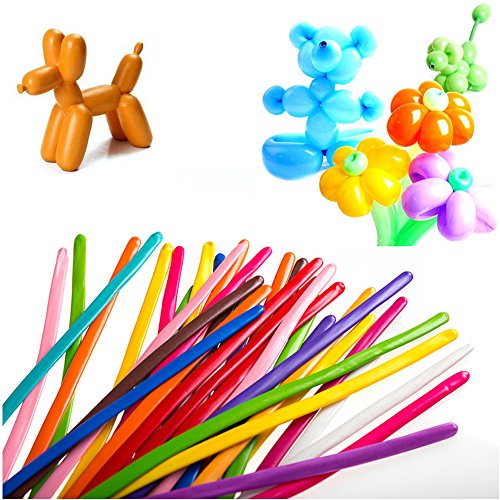 U-Star 200 PCS Latex Twisting Balloons 260Q Magic Balloons Assorted Color Long Balloons for Animal Shape Party, Birthdays, Clowns, Weddings Decorations