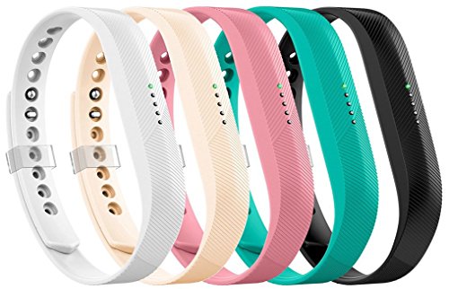 Book Cover LEEFOX 12 Colors Bands for Fitbit Flex 2, Replacement Band for Fitbit Flex 2 Accessories Silicon Wristbands w/Fastener Clasp Fitness Strap for Original Fitbit Flex 2, No Tracker
