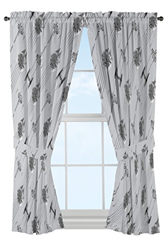 Star Wars Ep 8 Epic Poster 63" Gray Curtain/Drapes 4 Piece Set (2 Panels, 2 Tiebacks)