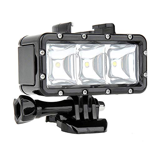 SHOOT Diving Light Super Bright Waterproof 30m Fishing LED Fill for GoPro HERO8/7 Black Silver White/6/5/5S/4/4S and Other Action Camera Waterproof Digital Camera,1200mAh Built-in Rechargeable Battery