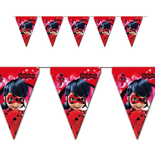Guirlande Miraculous Ladybug Marinette 3 mètres Décoration anniversaire fête Fanions Banderole