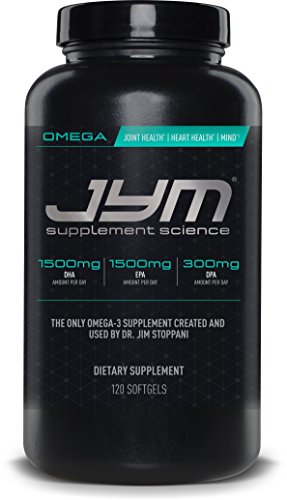 Omega JYM Fish Oil Capsules - Omega 3 Fatty acids, EPA, DHA and DPA | JYM Supplement Science | Omega, 120 Count