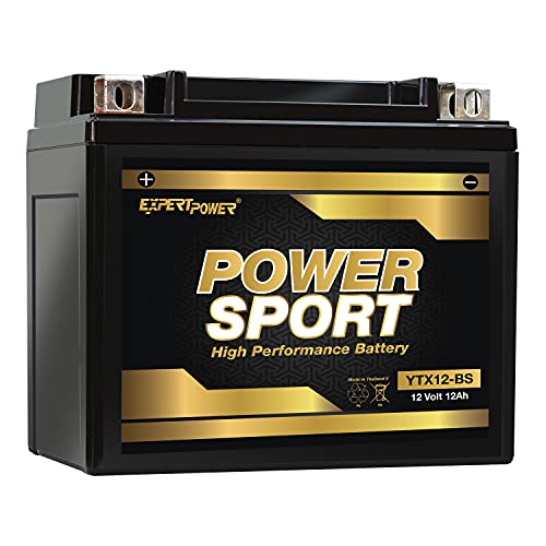 YTX12-BS Replacment battery Maintenance Free Battery Powersport Motorcycle ATV Scooter Snowmobile replace 2003 Honda TRX250 Recon, ES 250 CC Factory Activated ExpertPower®