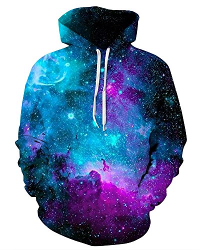 GLUDEAR Unisex Realistic 3D Digital Print Pullover Hoodie Hooded Sweatshirt