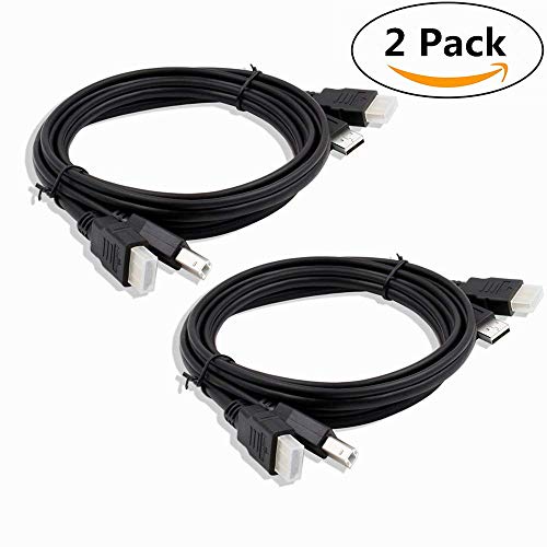 Book Cover TESmart 2 Pcs 5ft Standard Twin Cable HDMI + USB KVM Cable USB Type A to USB Type B (2 Pcs/Lot USB + HDMI Cables)