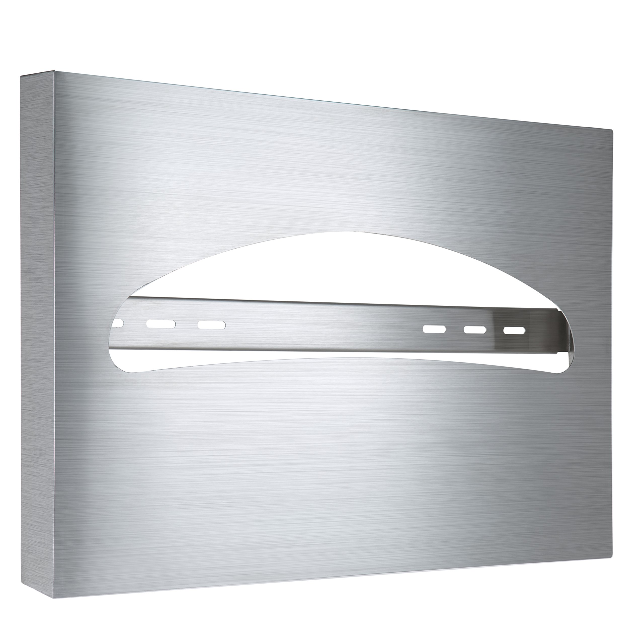 Alpine Toilet Seat Cover Disposable Dispenser wall mounted For Bathroom With an easy access to the flushable covers, Stainless Steel Brushed 01- Dispenser