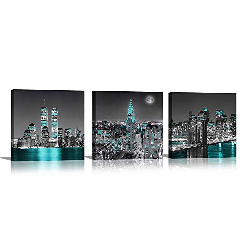 LKY ART Wall Art Oil Painting Abstract Art Wall Scenery Picture For Living Room Wall Decor Oil Paintings Framed Stretched Easy To Hang 24X36Inches (Mermaid Abatract)