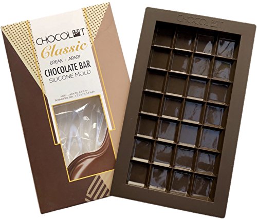CHOCOLOT Silicone Glossy Break Apart Chocolate Bar Mold (1 Classic)