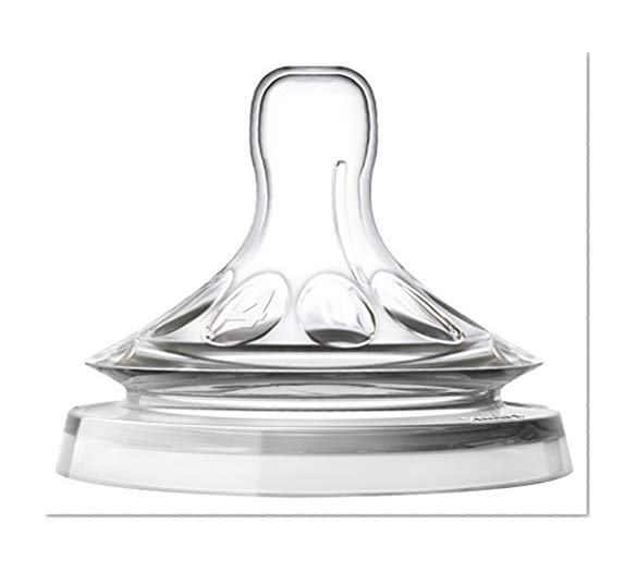 Philips Avent Natural Baby Bottle Nipple, Fast Flow Nipple 6M+, 2pk, SCF654/23