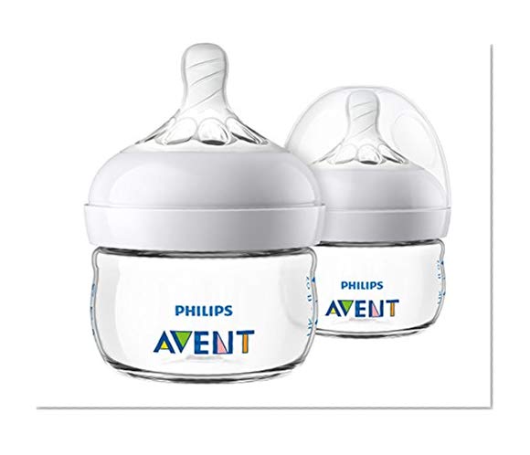 Book Cover Philips Avent Natural Baby Bottle, Clear, 2oz, 2pk, SCF019/25