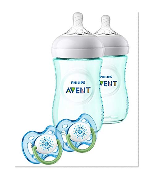 Philips Avent Natural Baby Bottle Teal Gift Set, SCD113/24