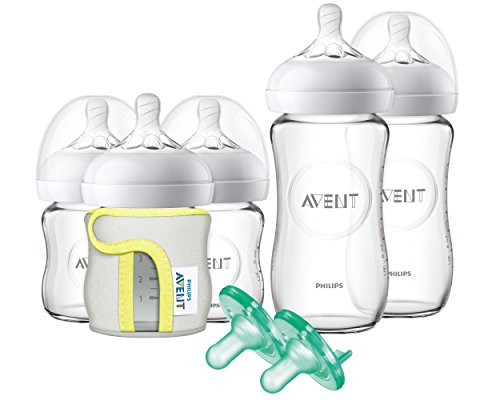 Book Cover Philips Avent Natural Glass Bottle Baby Gift Set, SCD201/01