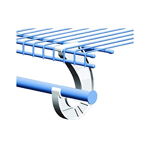 2 x SuperSlide White Closet Rod Support Pack of 2