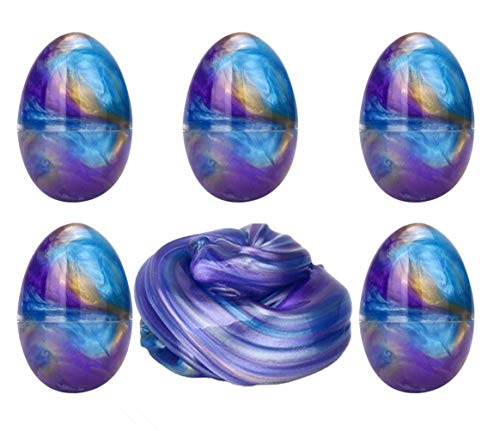 Book Cover Anditoy 5 Pack Slime Eggs Stress Relief Toys for Kids Boys Girls Christmas Stocking Stuffers Gifts Party Favors (Blue+Purple+Gold)