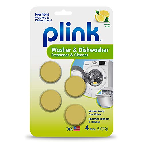 Book Cover Summit Brands Washer and Dishwasher Freshener Cleaner, 4 Tabs, 4-Count, Yellow, 4 Piece