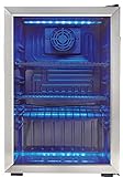 Danby DBC026A1BSSDB 95 Can Beverage Center, 2.6 Cu.Ft Refrigerator for Basement, Dining, Living Room, Drink Cooler Perfect for Beer, Pop, Water, Black/Stainless-Steel