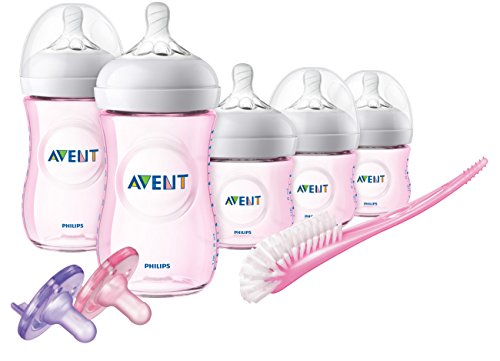 Book Cover Philips Avent Natural Baby Bottle Pink Gift Set, SCD206/11
