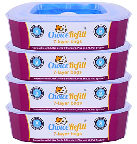ChoiceRefill Compatible with Litter Genie and Pet Genie Pail - 4 Pack