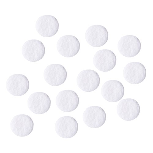 Book Cover Hicarer 100 Pieces 10 mm Microdermabrasion Cotton Filters Replacement Facial Vacuum Filters, White