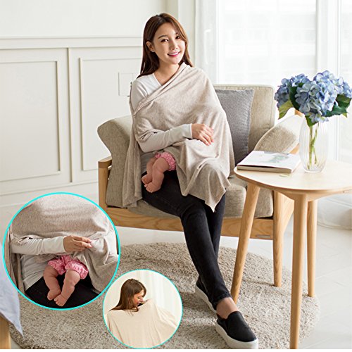 Fashion Cotton Shawl, Nursing Cover, Breastfeeding Scarf, with Adjustable Button Design, One-size-fits-all, No See-through, Breathable warmth, Suitable for All Seasons