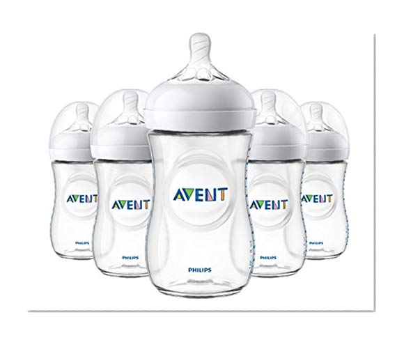 Book Cover Philips Avent Natural Baby Bottle, Clear, 9oz, 5pk, SCF013/57