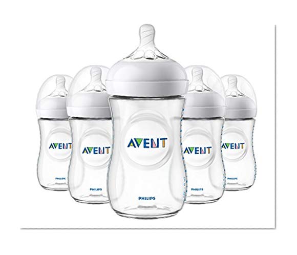 Philips Avent Natural Baby Bottle, Clear, 9oz, 5pk, SCF013/57