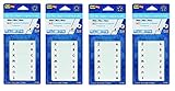 Redi-Tag Pre-Printed Index Tabs, A to Z, Permanent Adhesive, 7/16 x 1 inches, 104 Tabs per Pack, White with Black Print, Sold as 4 Pack (31005)