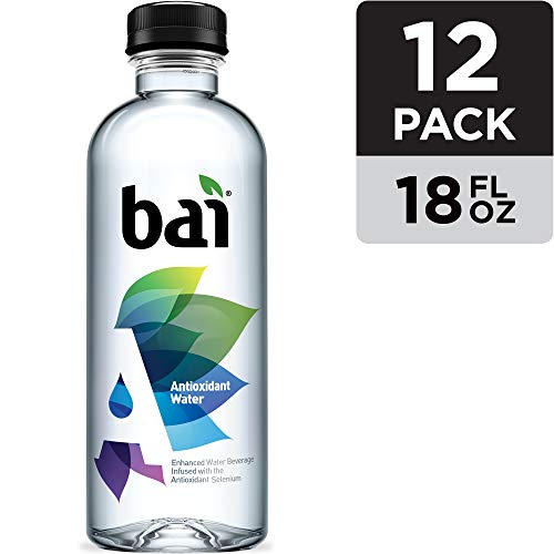 Bai Antioxidant Water, Alkaline Water, Infused with the Antioxidant Mineral Selenium, Purified Water with Electrolytes added for Taste, pH Balanced to 7.5 or Higher, 18 Fluid Ounce, 12 count