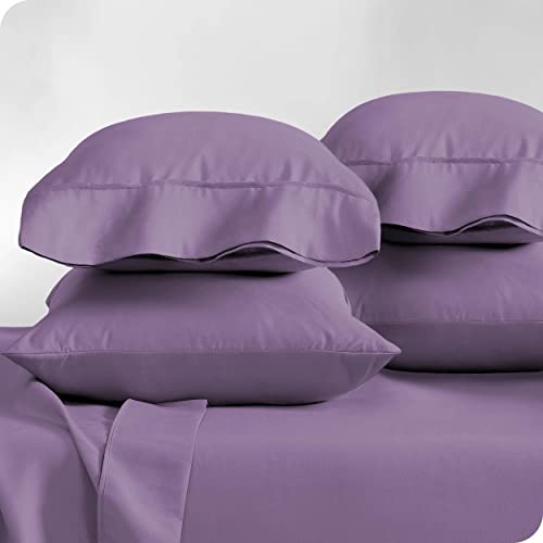 Book Cover Bare Home Microfiber Bulk Pillow Cases - Standard/Queen Size Set of 4 - Cooling Pillowcases - Double Brushed - Lavender Pillowcases 4 Pack - Easy Care (Standard - 4 Pack, Lavender)