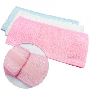 Book Cover Hansderma SkinSoft Spa Headband for Facials, Makeup, Shower, Spa Wrap, hairband, w/Velcro, 99% Cotton, Made in Korea (Pack-3 Colors)