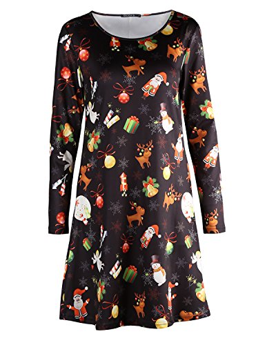 OUGES Women's Fit and Flare Cocktail Dress