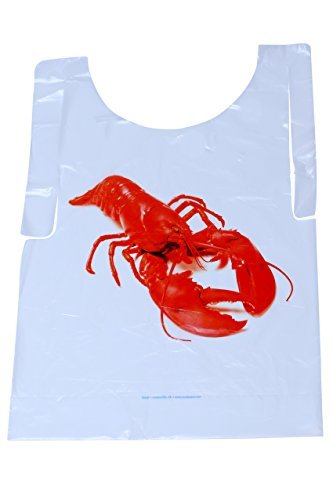 Upper Midland Products Lobster Bibs - 25 Disposable Bibs for Crawfish Boil, Seafood Parties, or Home Dinners by