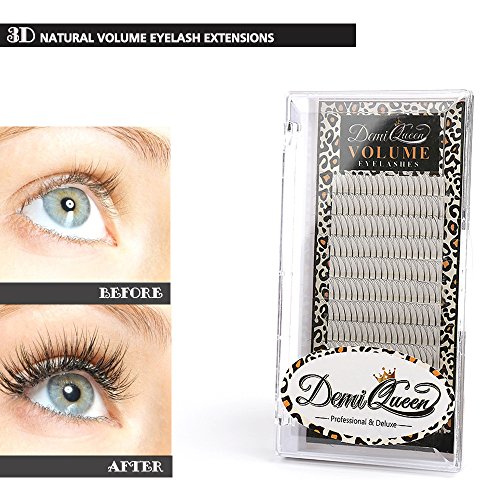 Demi Queen 3D Premade Fans Russian Individual Volumes Lashes Rapid Handmade Cluster Eyelash Extensions Thickness 0.07mm D Curl