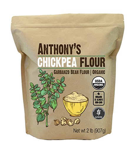 Book Cover Anthony's Organic Chickpea Flour, Garbanzo Bean Flour, 2 lb, Gluten Free, Non GMO