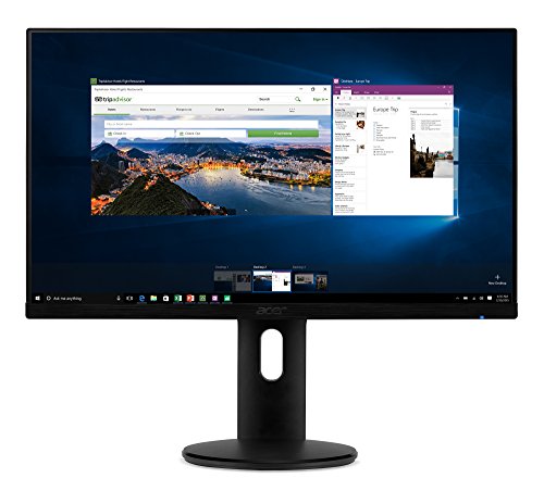 Acer ET241Y Abmir 23.8" Full HD (1920 x 1080) IPS Zero Frame Monitor with Tilt/Height Adjustment and Built-in Speakers (HDMI & VGA port),Black