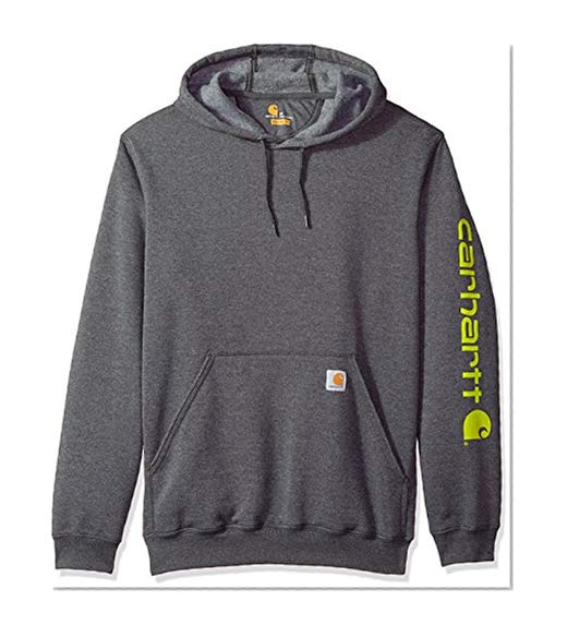 Carhartt Men's B&t Signature Sleeve Logo Midweight Hooded Sweatshirt K288