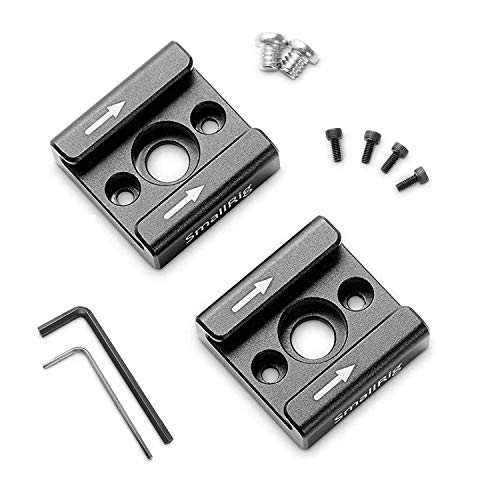 SMALLRIG Cold Shoe Mount Adapter Bracket Hot Shoe with 1/4" Thread for Camera Cage Flash LED Moniter, Pack of 2-2060