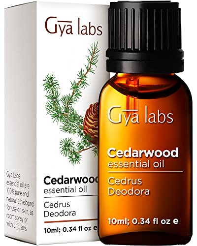 Gya Labs Cedarwood Essential Oil for Hair and Diffuser - Essential Oil Cedarwood Oil for Hair, Aromatherapy & Skin (0.34 fl oz)