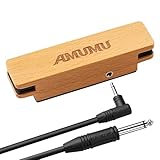 AMUMU SP30 Woody Magnetic Soundhole Pickup with Rare Earth Neodymium Magnet for Steel String Acoustic Guitars – Single Coil, Passive, Battery-Free, Clear & Balanced Acoustic Tone