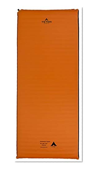 Teton Sports ComfortLite Regular Self-Inflating Camp Pad; Lightweight Foam Sleeping Pad for Camping; Get a Relaxing Night’s Sleep After Hiking All Day; Self Inflates in One Twist of The Valve